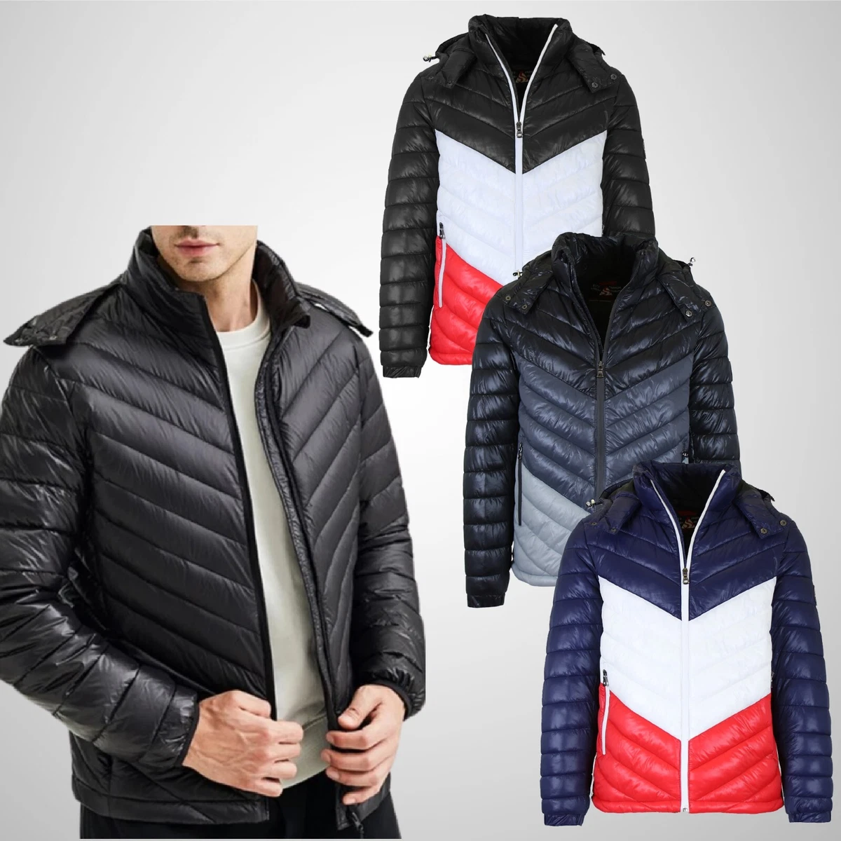  Men's Autumn And Winter Jacket Coats Leisure Plus Size Light  Zip Pocket Cotton-padded Warm Sleeping Bag Jacket : Sports & Outdoors