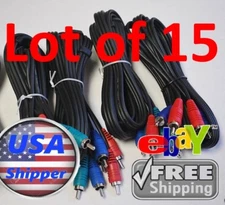 15X RCA Component Video Cable 6 ft RGB: DVD HDTV GREEN BLUE RED RCA CONNECTORS 