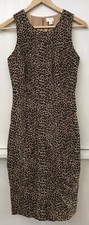 J.Crew Sleeveless Leopard Print Sheath Midi Dress Workwear Career Size 00