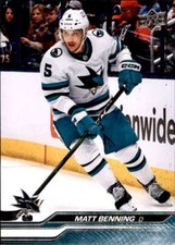 2023-24 Upper Deck Series 1 #148 Matt Benning San Jose Sharks