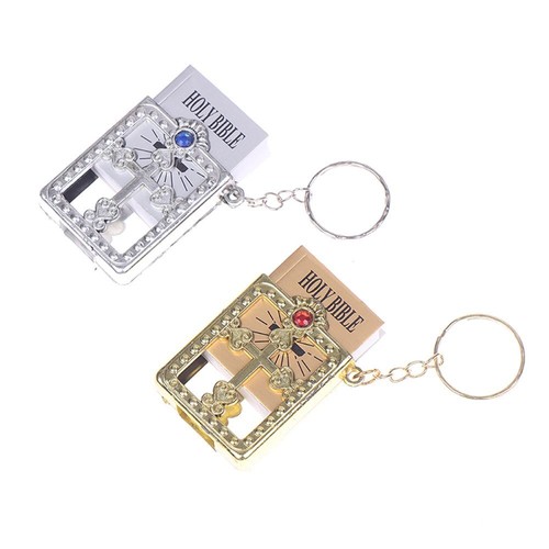 Gift Men Souvenirs Women Holy Bible Keychain Bag Pendant Key Chain Car achat Key Ring