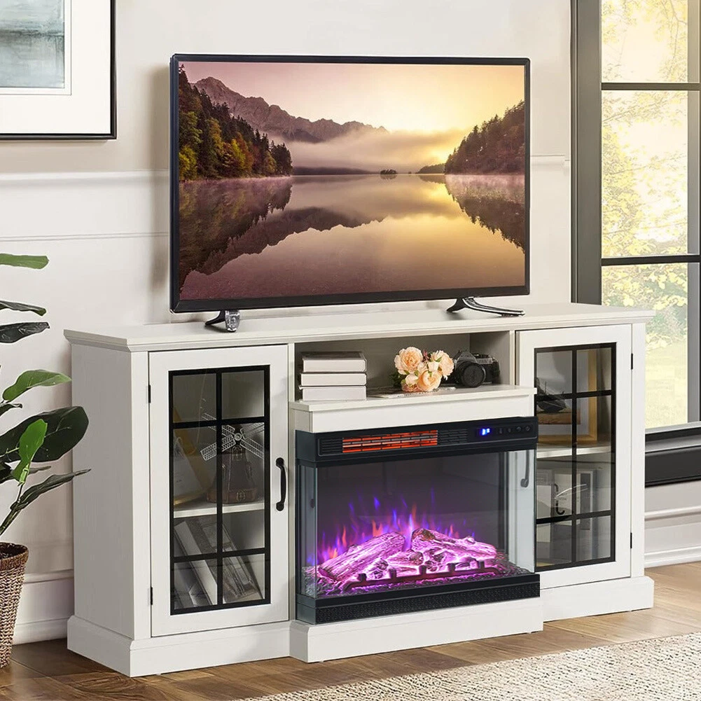 Fireplace tv stand with surround sound deals