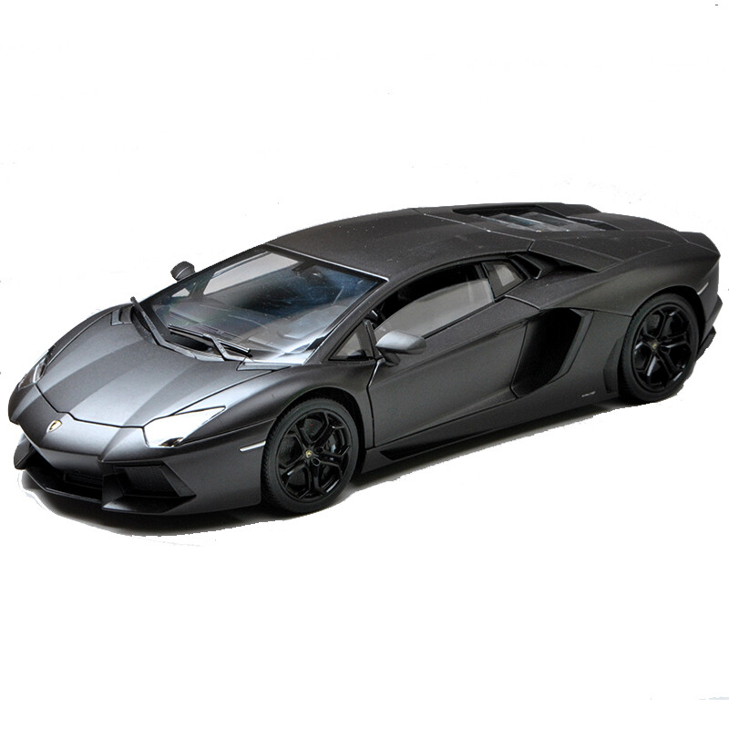 Welly 1:18 Lamborghini Aventador LP700-4 Racing Diecast Model Car Matte Black
