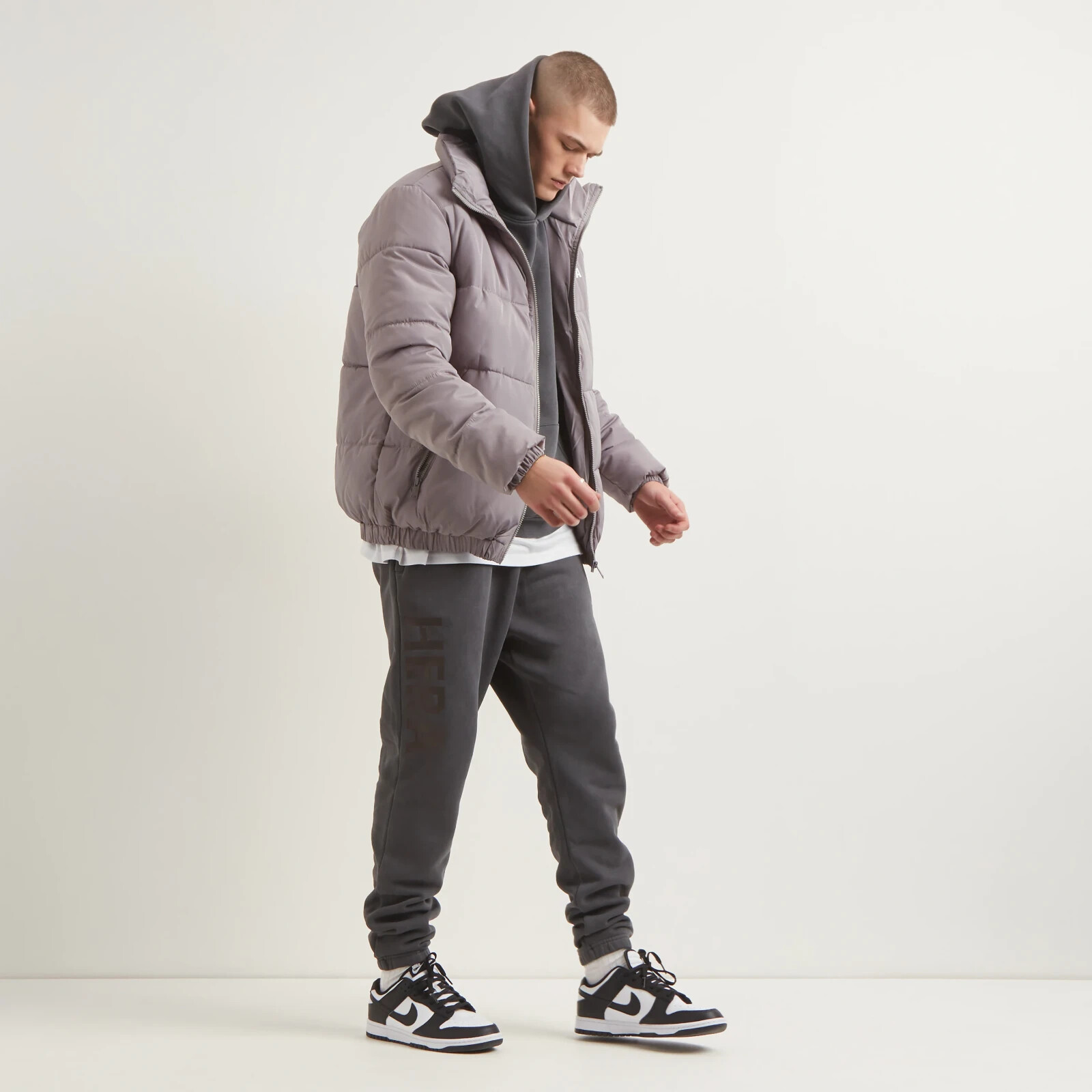 Men's Grey Hera SIGNATURE Puffer Jacket 