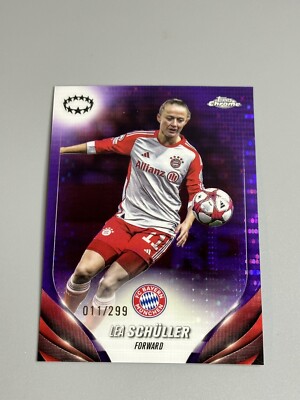 Lea Schuller 2023-24 Topps Chrome Womens CL 11/299 Purple Pulsar Jersey # Bayern