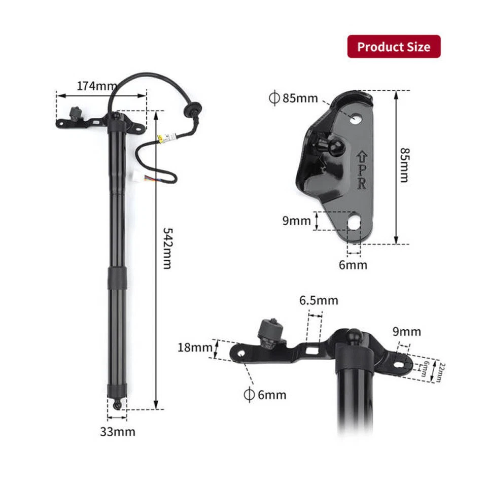 Rear Tailgate Power Hatch Lift Support Strut for 2013-18 Toyota RAV4 6892009010 - Image 2 of 4