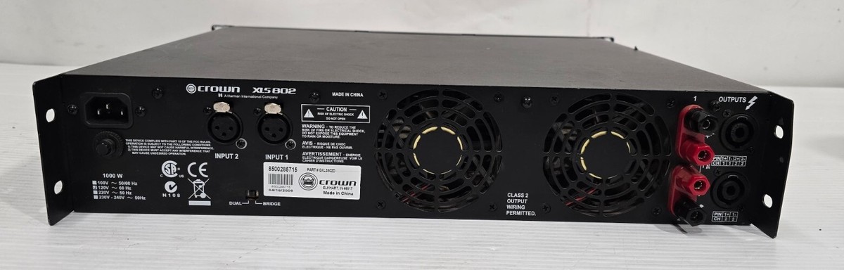 AMCRON CROWN パワーアンプ XLS802 Amcron アムクロン XLS802 パワー