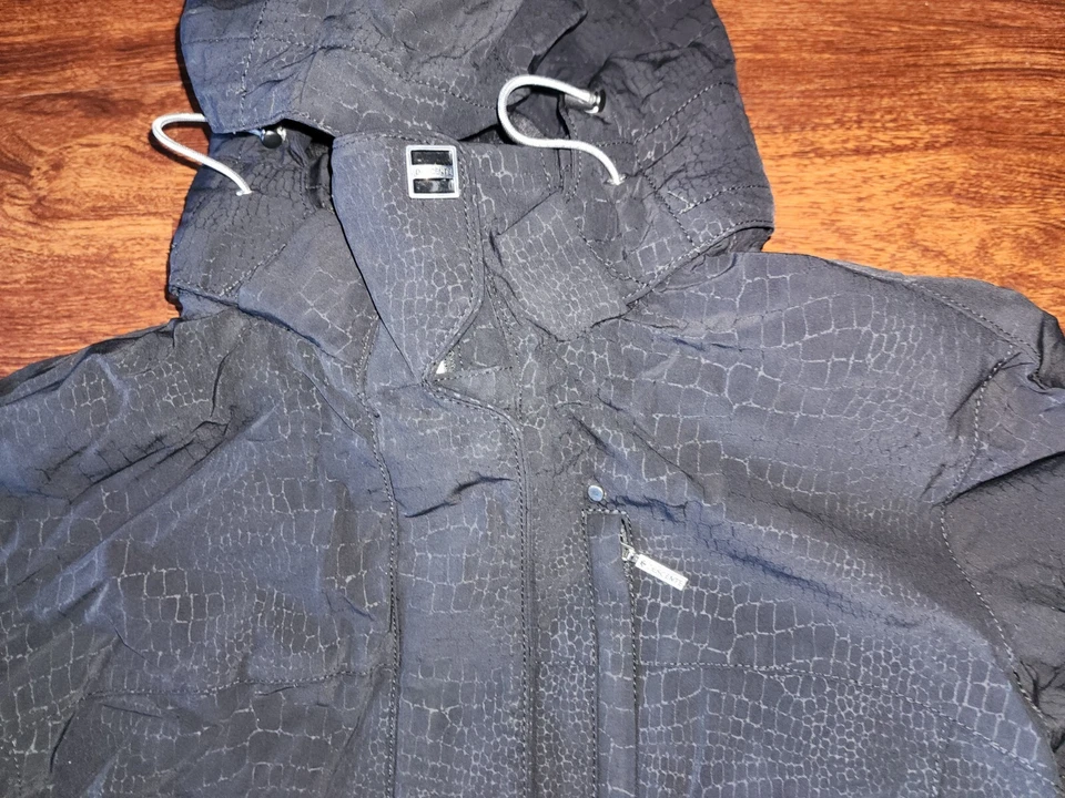 DESCENTE MUJER TITAN TERMO ION-CUERPOS ESQUÍ SNOWBOARD CHAQUETA CON CAPUCHA NEGRA TALLA 8 Foto 3 de 4