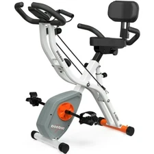 Pooboo 4-IN-1 Folding Exercise Bike Stationary X-Bike Indoor Home Cardio Magneti
