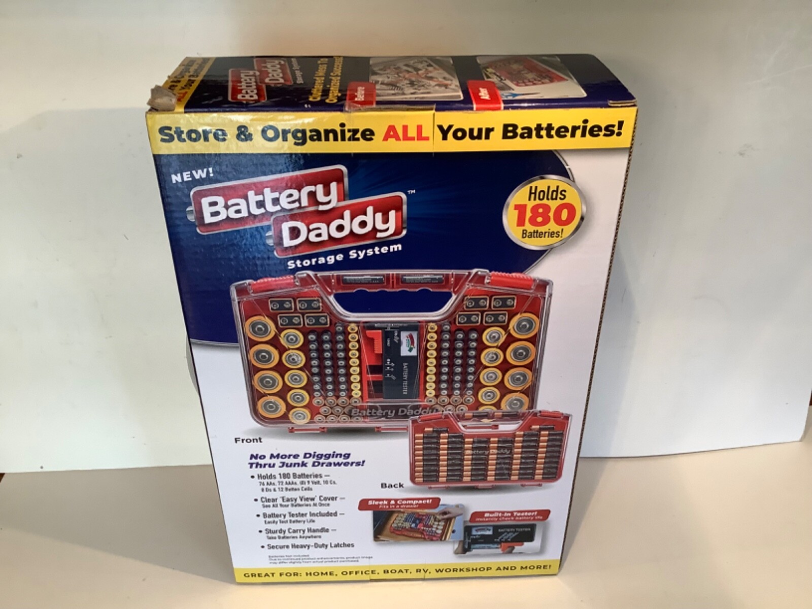 As seen on TV Battery Daddy Deluxe Caddy Holder Carry Case Organizer