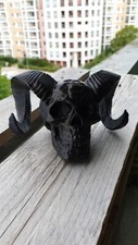 Abdeckkappe TOTENSCH&Auml;DEL MIT H&Ouml;RNER SKULL Schutzkappe - MIT DIEBSTAHLSCHUTZ