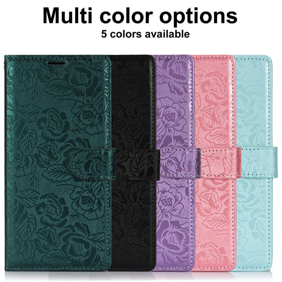 Flower Bling Wallet Phone Case For iPhone 16 15 14 13 12 11 Pro Max XR XS 8 7 SE - Image 2 of 4