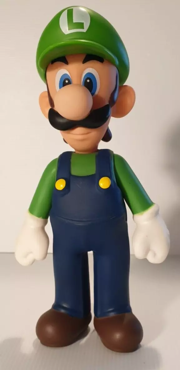 Luigi Super Mario Bros. Nintendo from 2018 24 cm (9.5 Inch) Tall Vinyl  Figure.