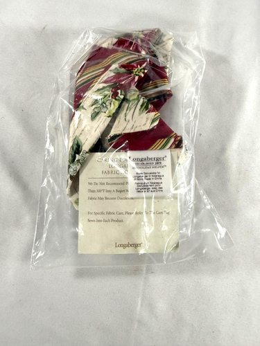 2006 Longaberger Holiday Helper Botanical Stripe Fabric Liner 23366270 - Picture 3 of 3