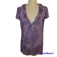 Victoria's Secret Purple Floral Tie Lingerie M