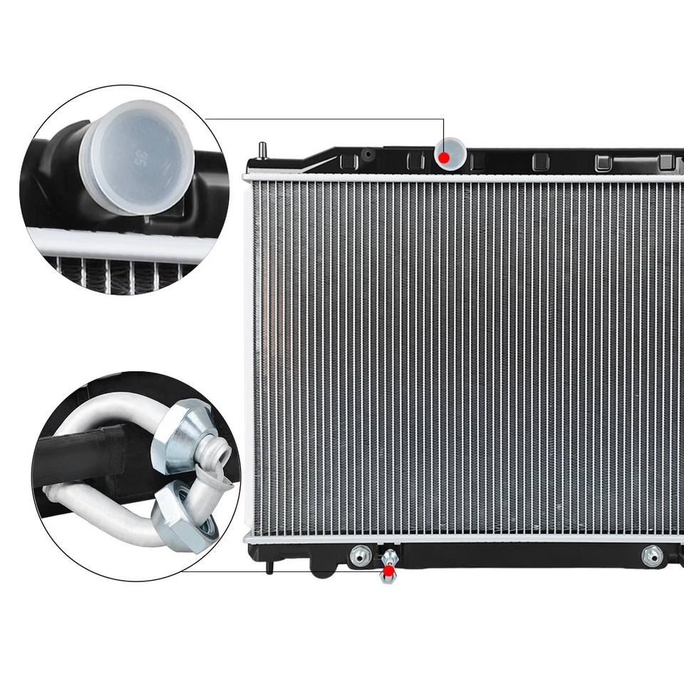 Radiador para Nissan Murano S SE SL 2003-2007 3,5 L V6 DPI 2578 con enfriador de aceite Foto 4 de 4