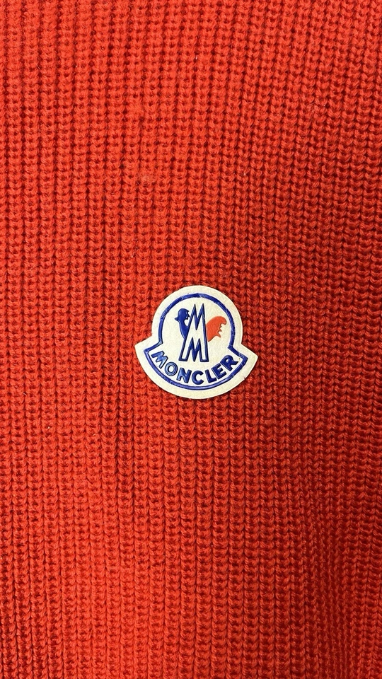 Suéter de punto Moncler vintage rojo XL para hombre logotipo raro años 80 Foto 3 de 4