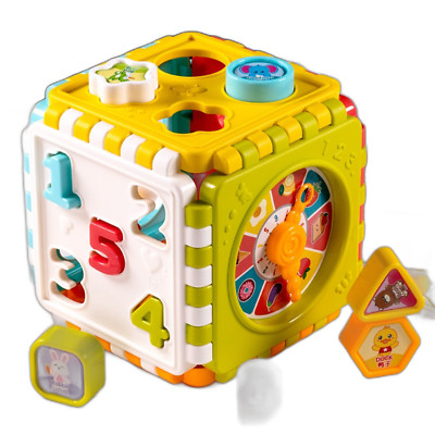 6in1 Baby Early Learning Cube Montessori Activity Cube Toy Six Surface Education
