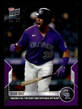 2022 Topps Now Purple Parallel #874 Elias Diaz Rockies 21/25