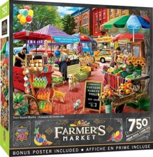 MasterPieces Jigsaw Puzzle; Town Square Booths; 750 pieces