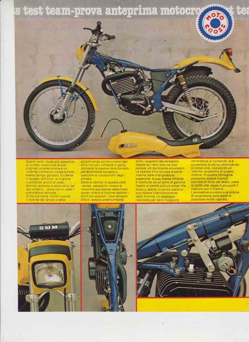 advertising Pubblicità TEST MOTO SWM JUMBO TRIAL 350 '83 MOTITALIANE TRIAL  EPOCA