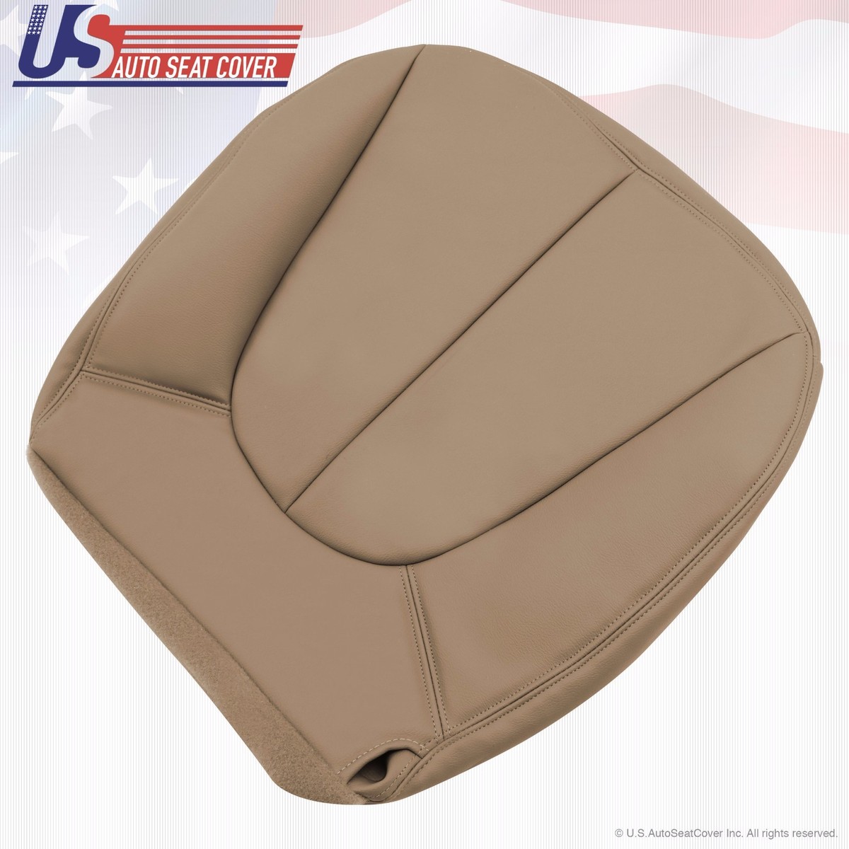 Driver Side Bottom Seat Cover For 1997-2002 Ford Expedition Eddie Bauer - Tan Synthetic Leather 13 thumbnail image