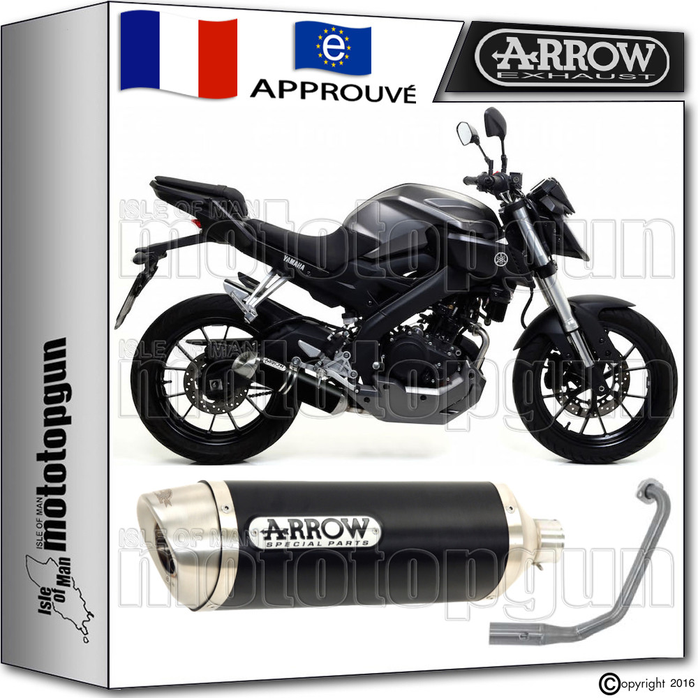 Échappement Arrow Thunder dark pour transformer vos trajets quotidiens en Yamaha MT 125