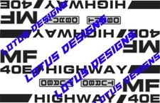 Massey ferguson 40E highway bonnett stickers / decals
