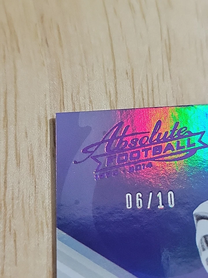 2014 Absolute RAYMOND BERRY Absolute Ink Anniversary Spectrum autógrafo /10 SSP - Imagem 2 de 4