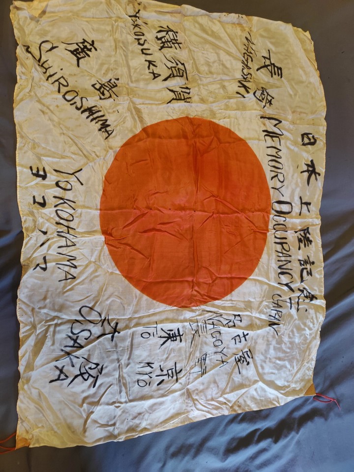 Authentic WWll Large Japanese Silk Flag eBay
