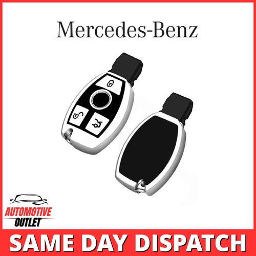 AMG REMOTE FOB KEY COVER CASE FOR MERCEDES A C E S SL CLK SLK ML CLASS, SILVER