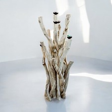 Lianen Holz Kerzenhalter Teelicht Halter Deko Kerzen Ständer rustikal natur groß