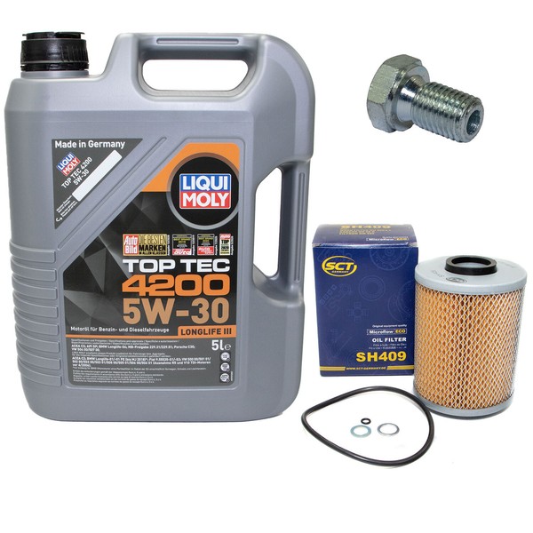 MotoröL Set 5W-30 5 Liter + ÖLfilter SH 409 + Schraube FüR BMW 3Er 5Er Z3 E36-image