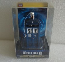 BBC DR DOCTOR WHO CHRISTMAS BLUE TARDIS HAND CRAFTED GLASS ORNAMENT KURT ADLER