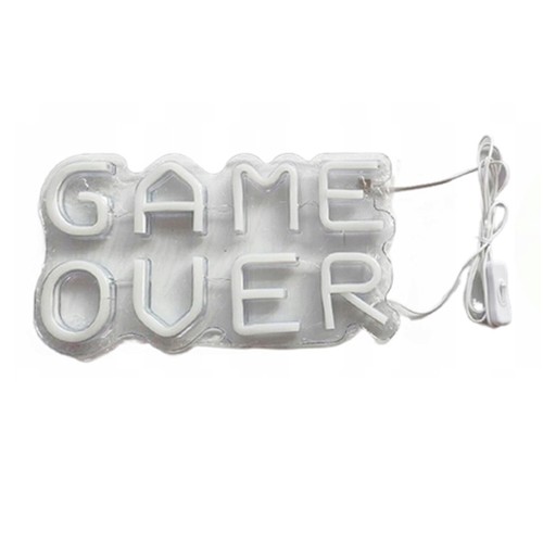 Lampada "Gaming Over" neon LED insegna simboli icona luce luce premium luce decorativa - Foto 6 di 12