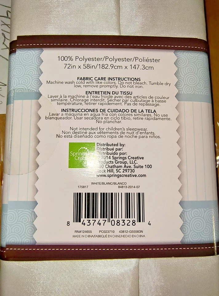 Crafty Cuts Costume Silk (100% Polyester) 2 Yards White Machine Wash (new) - Image 4 of 4