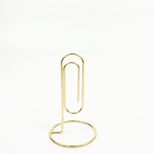 Gold 5 Sign Holders 5" Paperclip Metal Table Number Stands Party Decorations