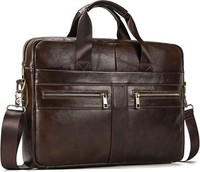Laptoptasche 15,6 Zoll Leder Aktentasche UmhäNgetasche FüR Business BüRo Herren