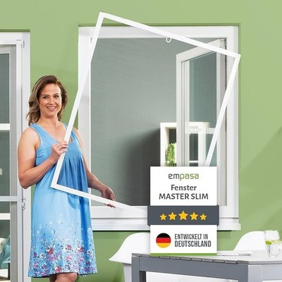 Hochwertiges Fliegengitter empasa ''Master Slim'' - Alu Fenster weiß NEU OVP