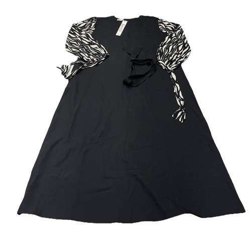 Trendyol Sevitli Black Patterned Sleeve Hijab Dress Women's Size 46 (15) NEW - 第 1/6 張圖片
