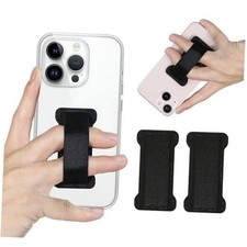 Finger Strap Phone Holder - Ultra Thin Anti-Slip Universal Cell Phone Black