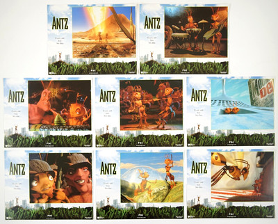 ANTZ Compl Set of 8 Movie Lobby Cards 1998 WOODY ALLEN AYKROYD STALLONE BANCROFT