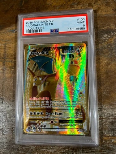POKEMON 2016 XY Evolutions Full Art DRAGONITE EX #106 PSA 9 Mint RARE