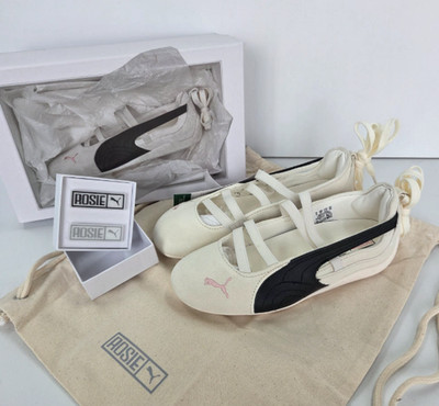 Puma Women Puma x Rosé Speedcat Ballet SD Shoes Warm White Black  404395-01