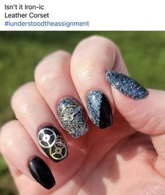 Sparkle & co Nail Dip Powder Lot Leather Corset Isn&rsquo;t Iron-ic Holographic Glow