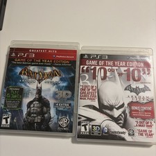 BATMAN: ARKHAM ASYLUM &  CITY - Game of the Year Editions (PS3) CIB Complete Min