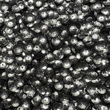 6mm Cup Hematite Gray Metallic Embossed Texture Made in USA