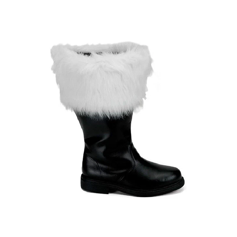 Botas de Papá Noel - Vacaciones - Navidad - Becerro ancha - Borde de piel sintética - 4 tallas Foto 4 de 4