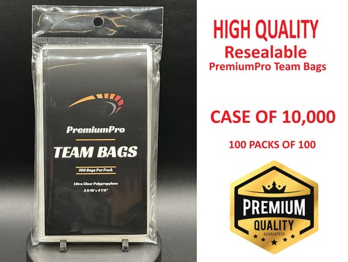 PremiumPro High Quality Resealable Team Bags Case of 10,000/ 100 Packs Of 100