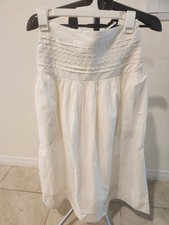 Women's Eyelet Midi Skirt - A New Day size M beige
